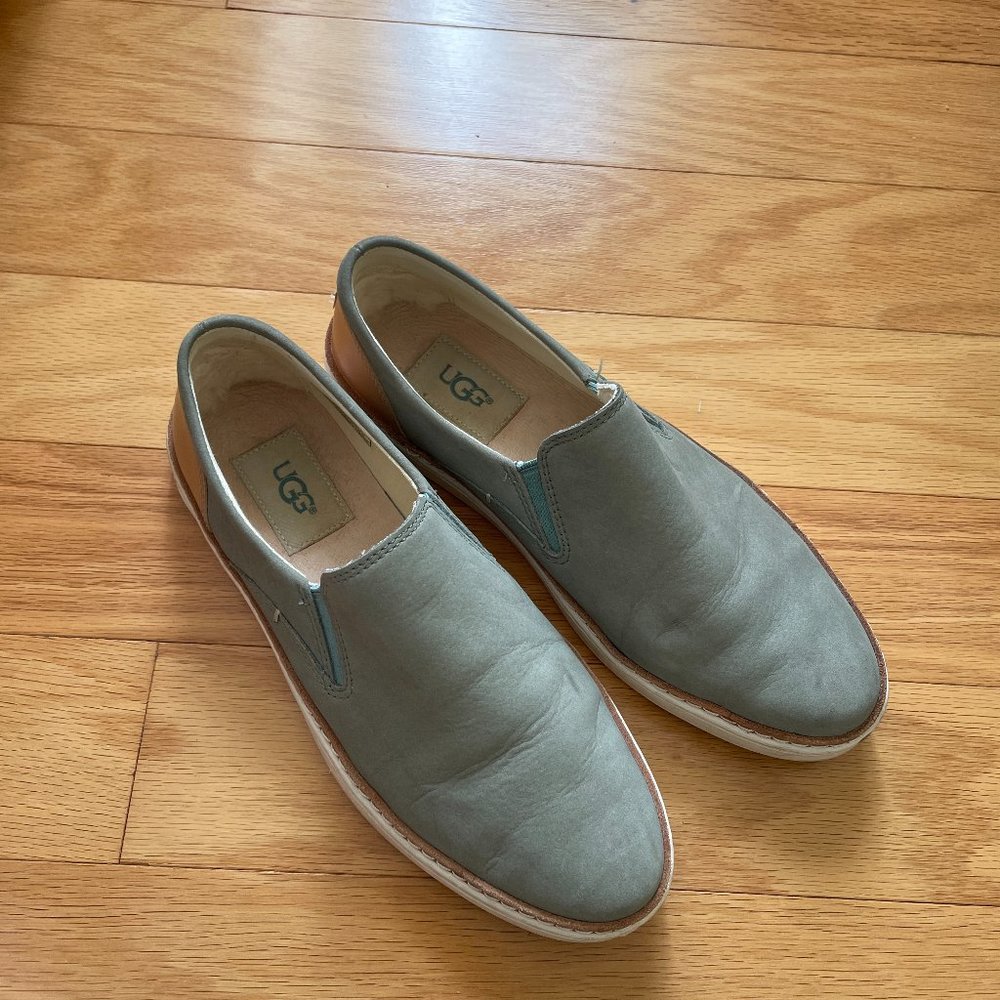 UGG Blue Leather Slip On Flats Size 6